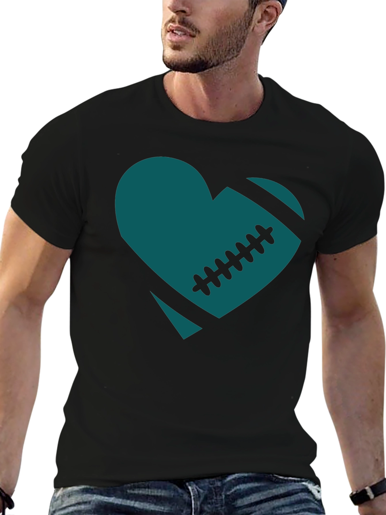 Football Heart Tee - Eagles Fan Shirt