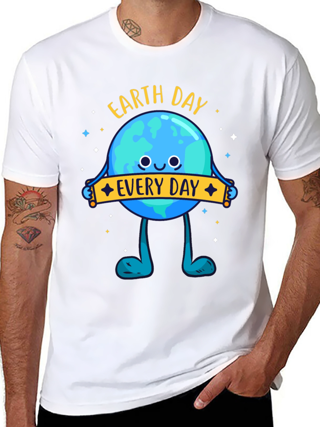 Earth Day Everyday T-Shirt - Black Graphic Tee