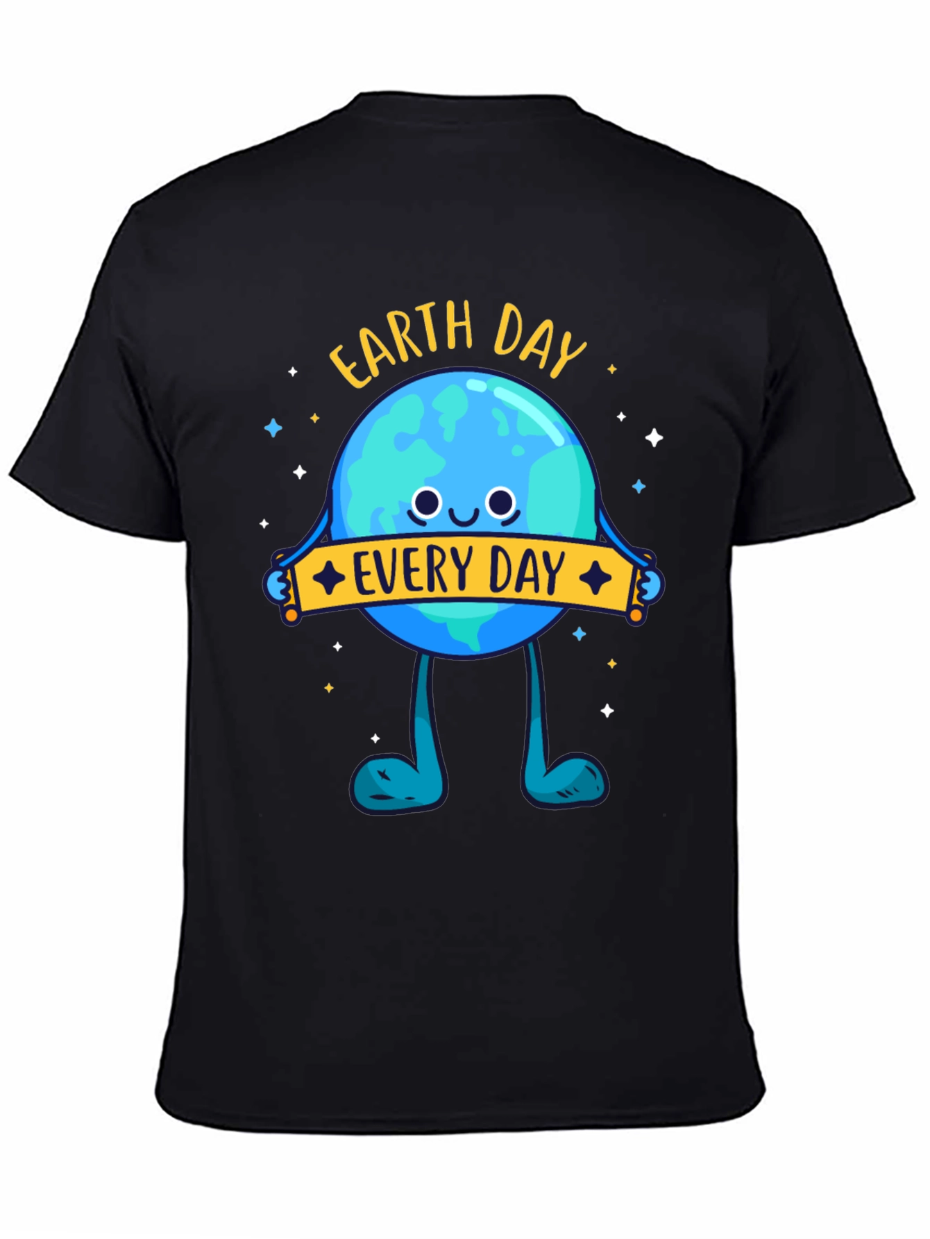 Earth Day Everyday T-Shirt - Black Graphic Tee