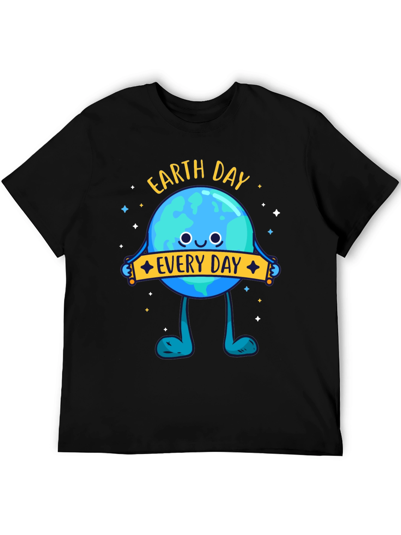 Earth Day Everyday T-Shirt - Black Graphic Tee