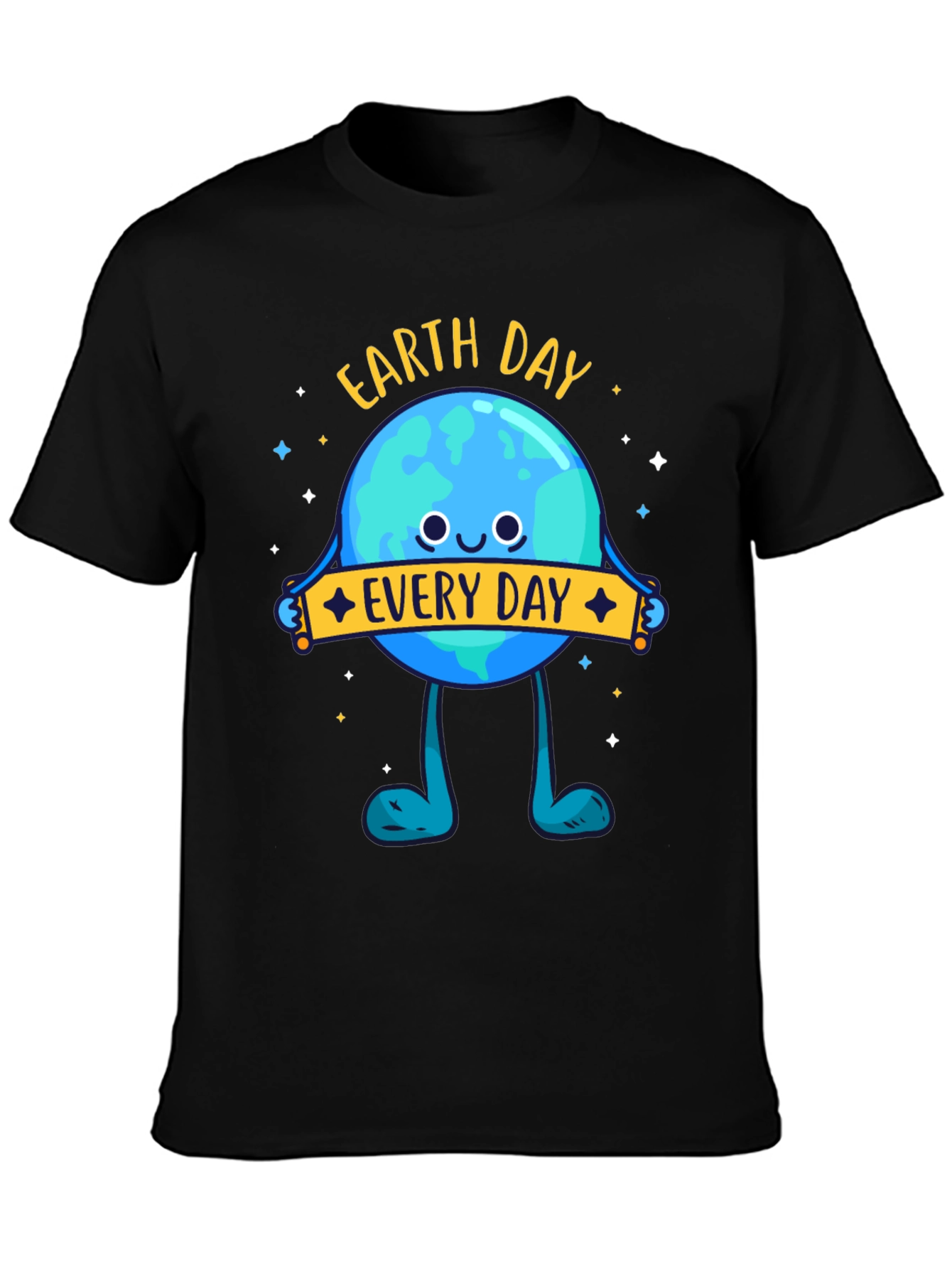 Earth Day Everyday T-Shirt - Black Graphic Tee