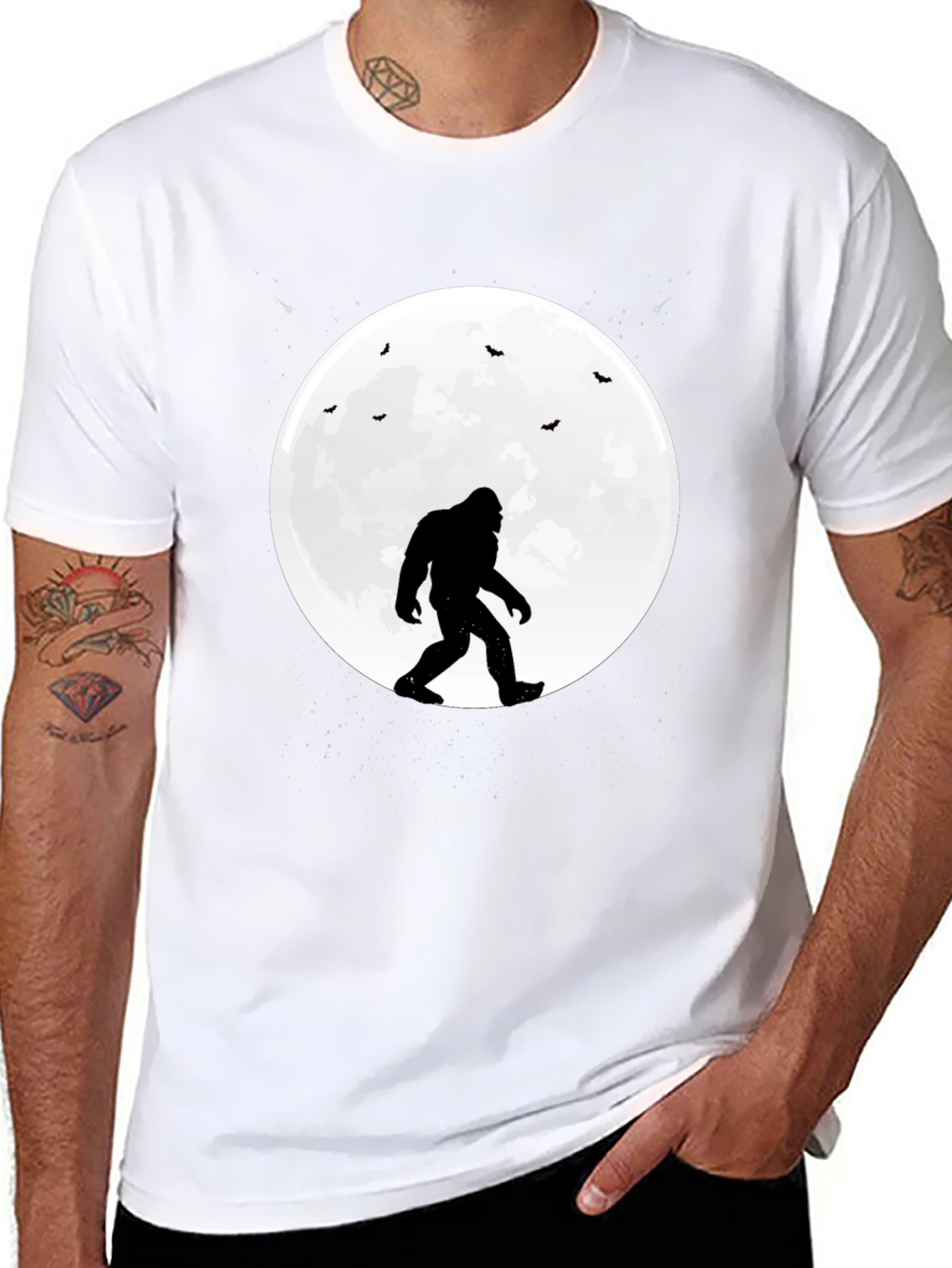 Bigfoot Moon T-Shirt - Mythical Creature Tee
