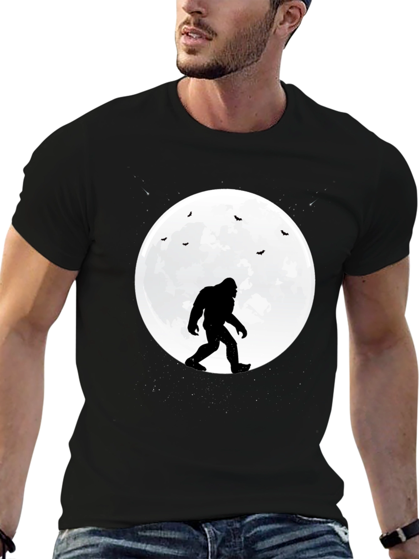 Bigfoot Moon T-Shirt - Mythical Creature Tee