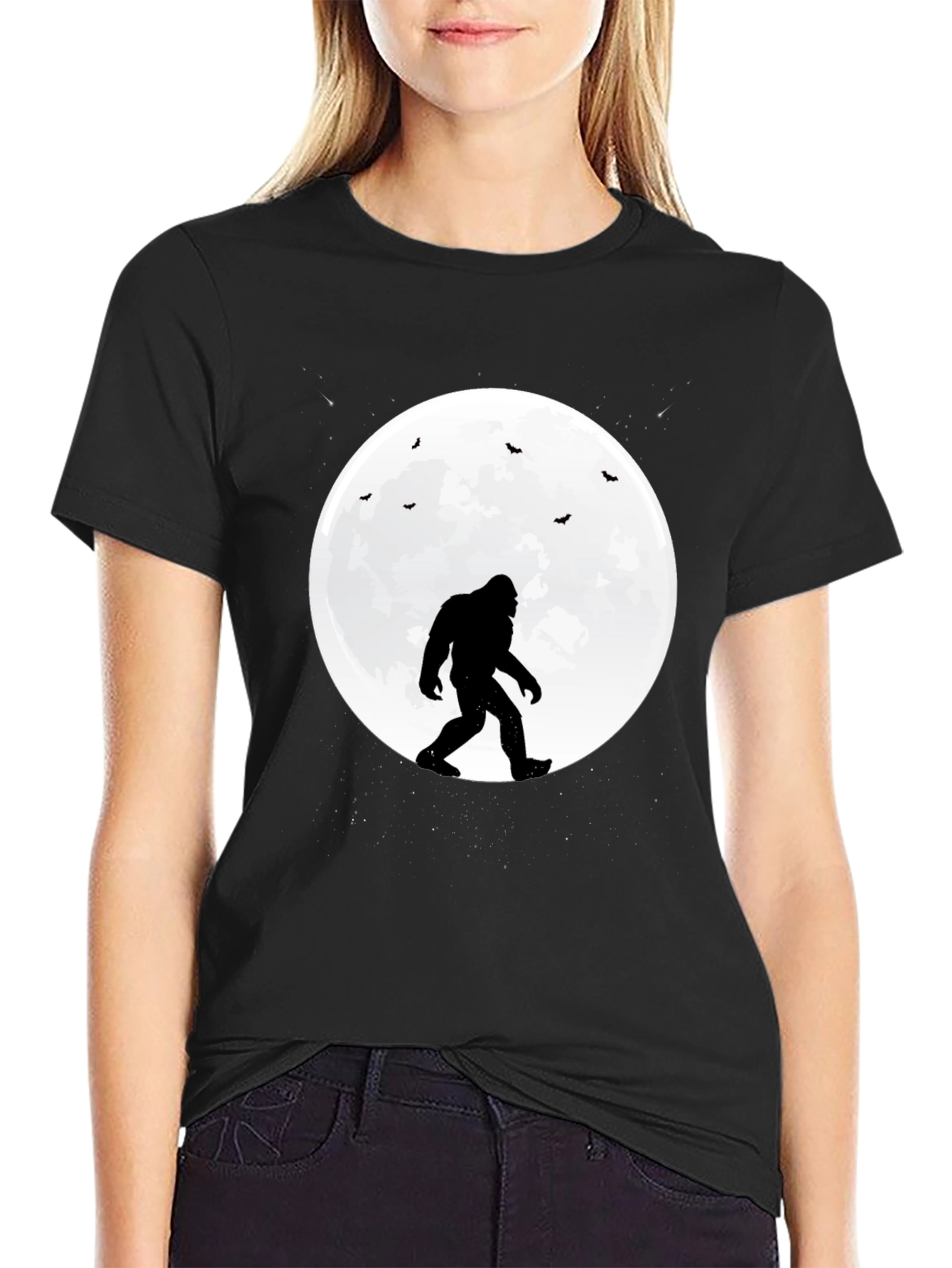 Bigfoot Moon T-Shirt - Mythical Creature Tee