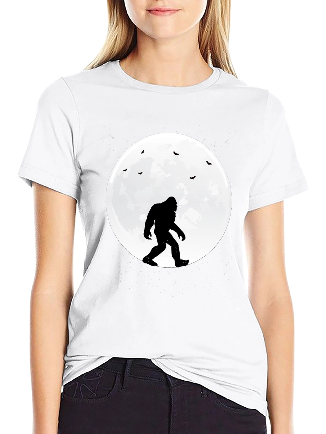 Bigfoot Moon T-Shirt - Mythical Creature Tee