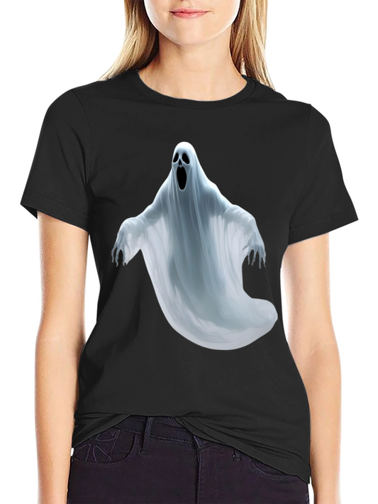 Spooky Ghost Graphic Tee - Halloween T-Shirt