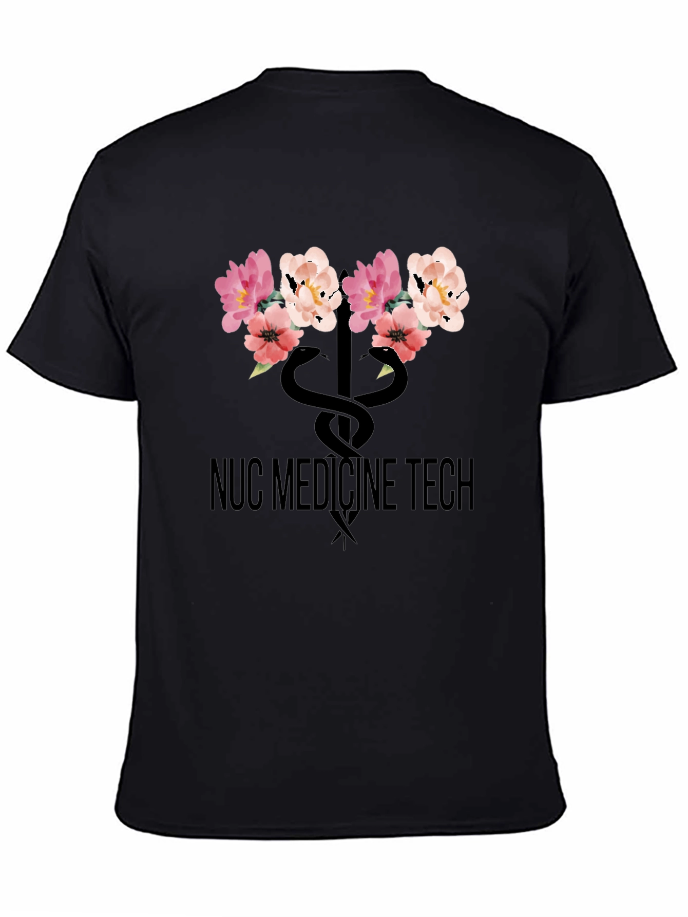 Nuc Medicine Tech Floral Caduceus T-Shirt