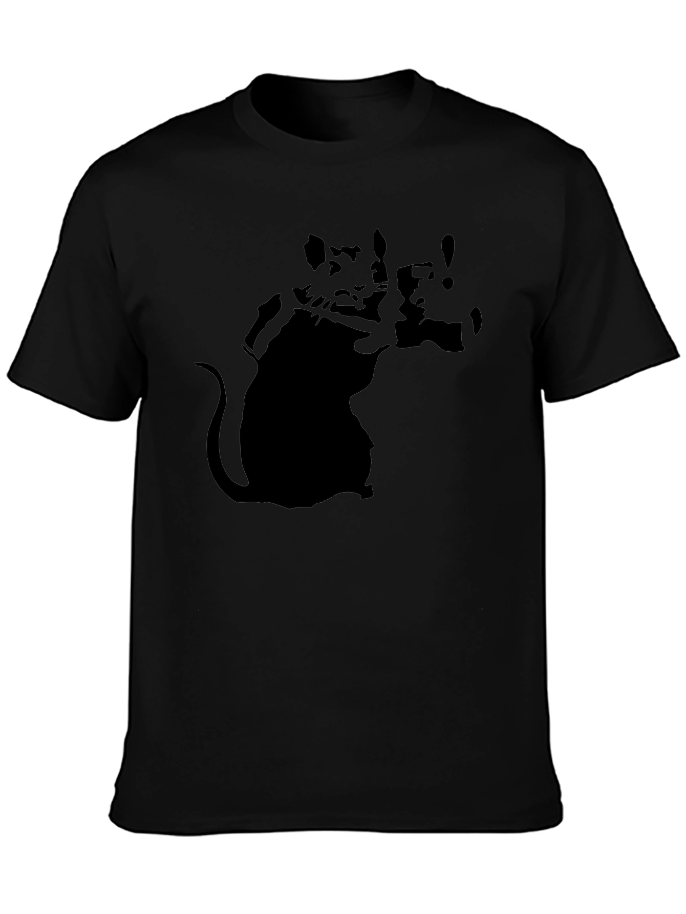 Banksy Rat Graphic Black T-Shirt