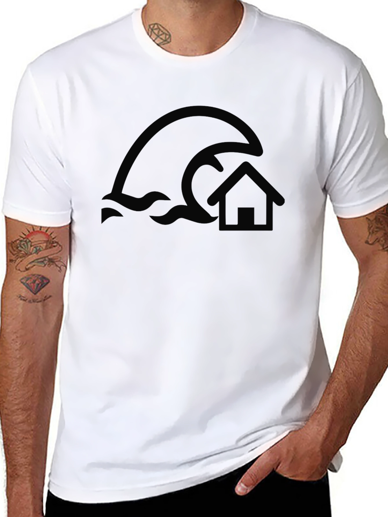 Tsunami House Graphic Tee - Stylish Comfort