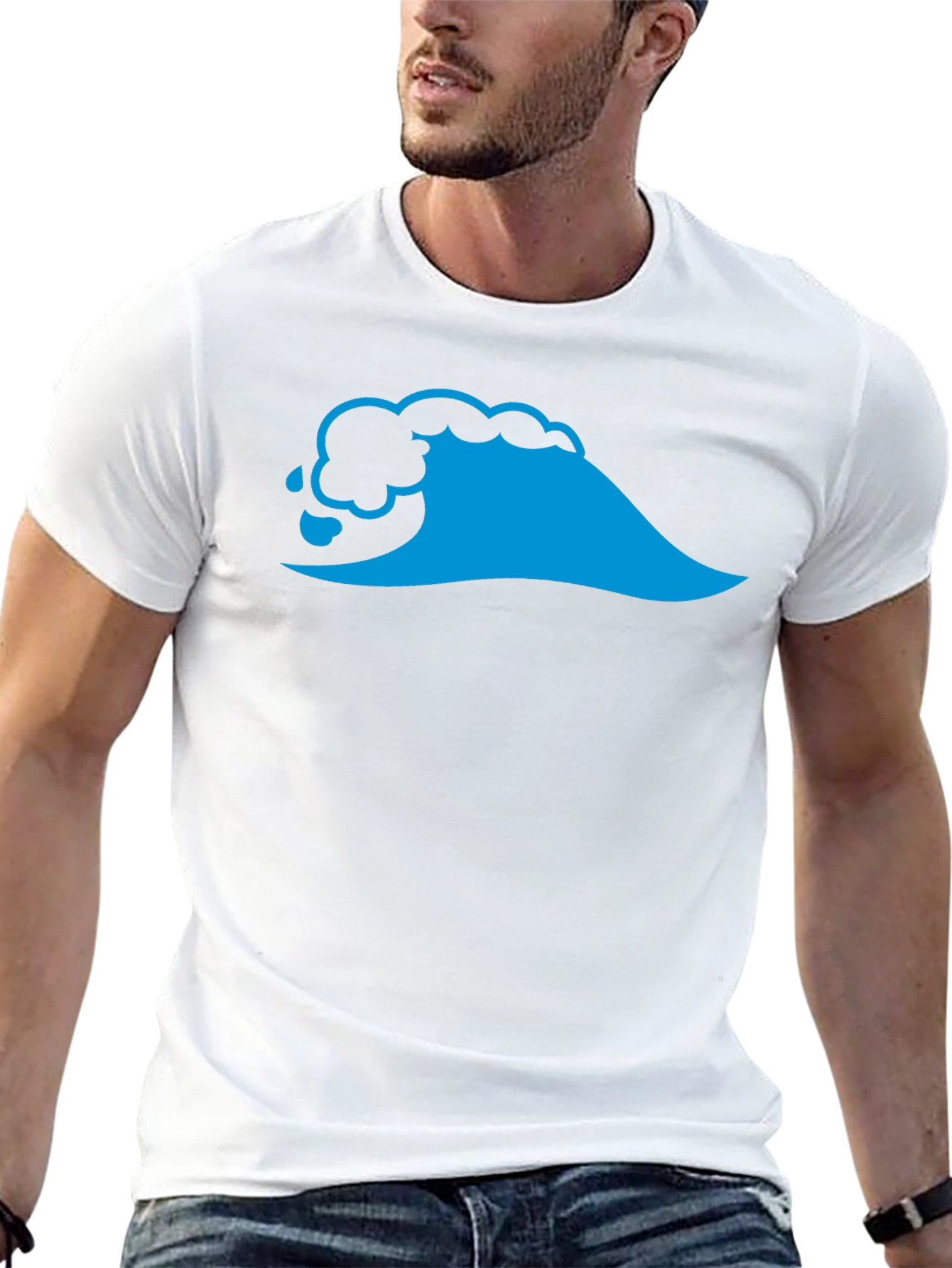 Wave Graphic Black T-Shirt - Casual Cool