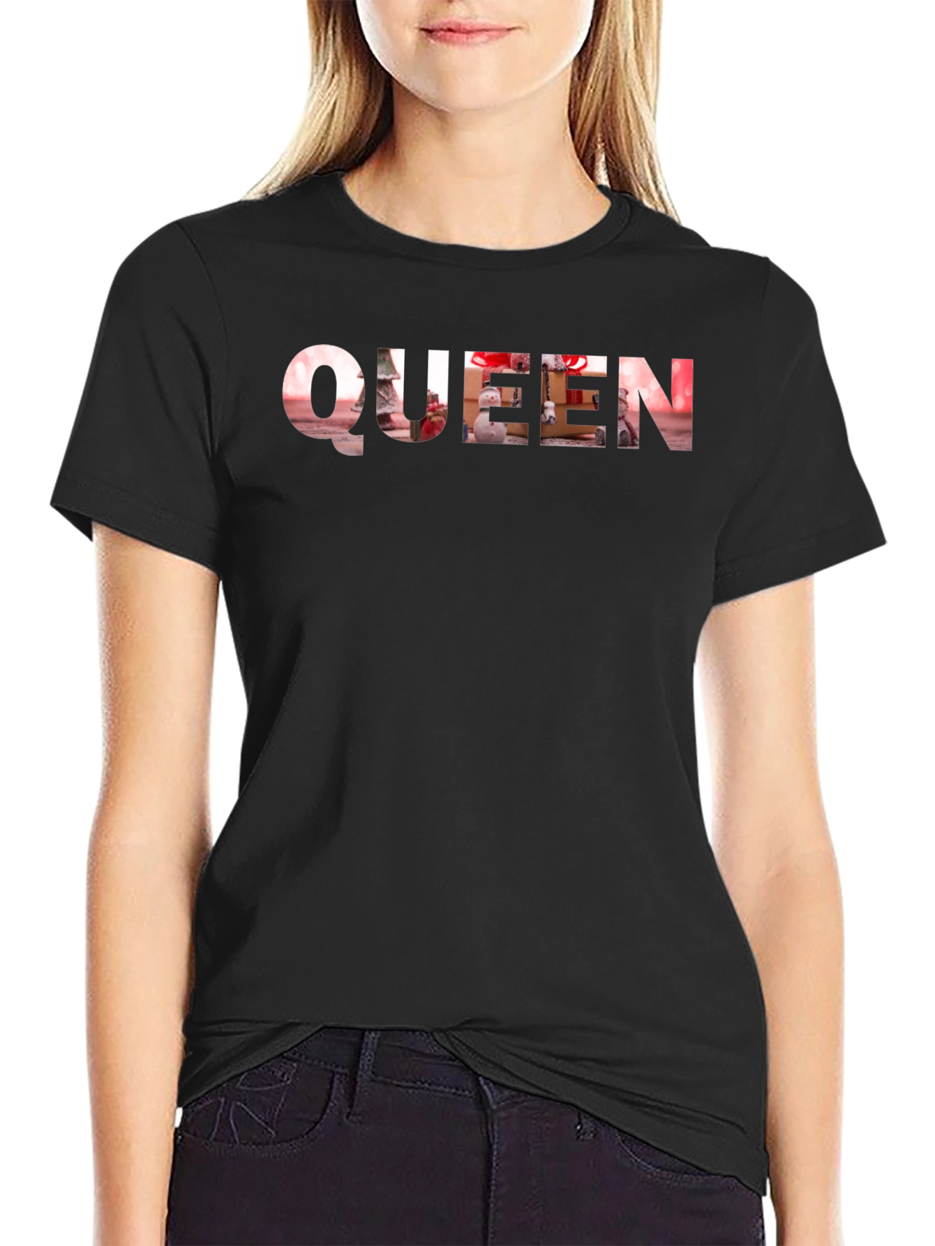 Queen Christmas T-Shirt - Black