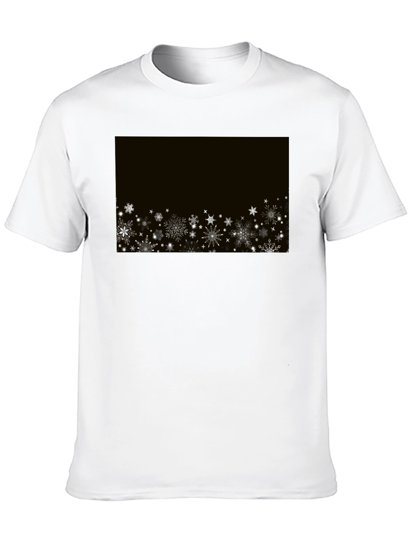 Snowflake Graphic Black T-Shirt