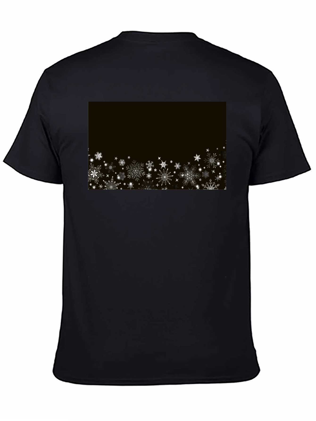 Snowflake Graphic Black T-Shirt