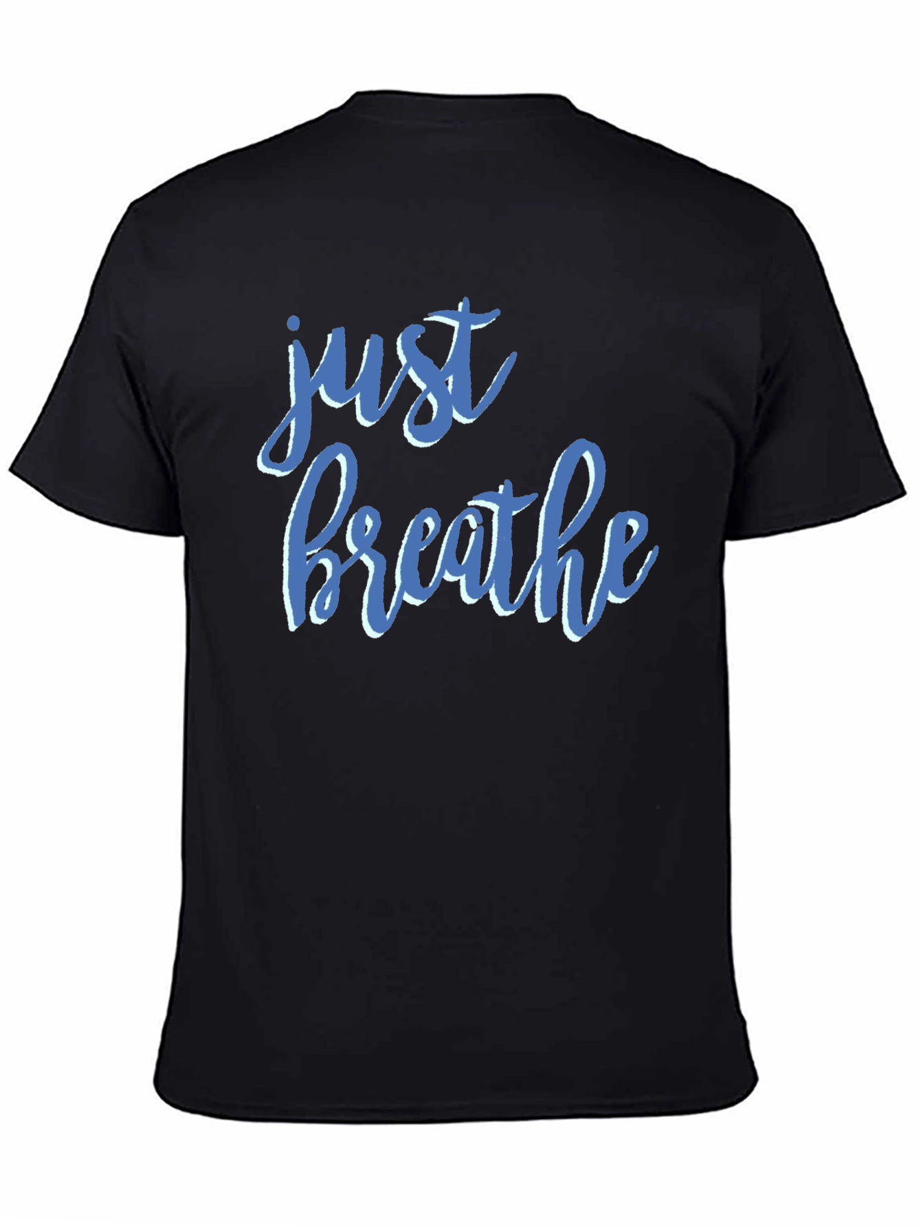Just Breathe Black Graphic Tee