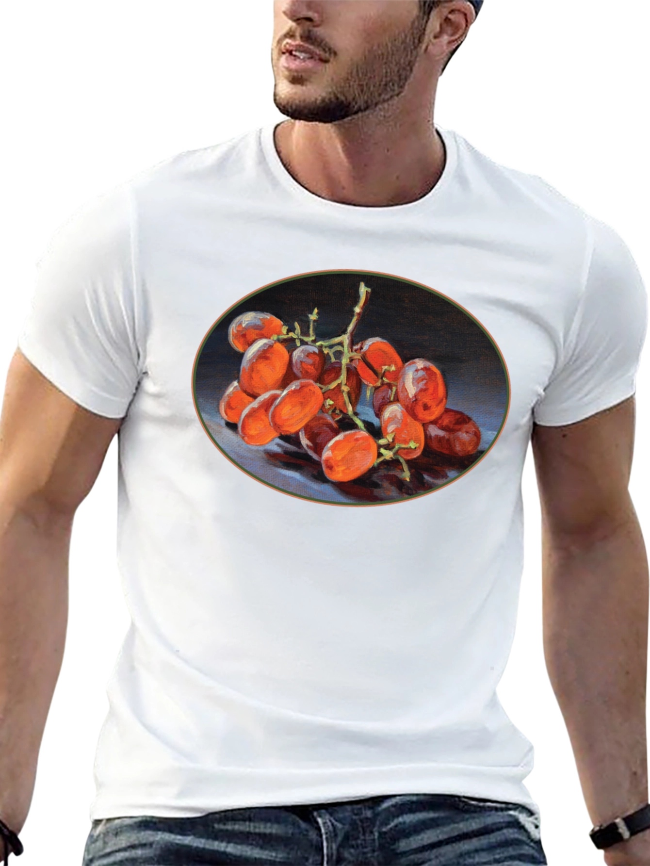 Grapes Graphic Tee - Artistic Fruit T-Shirt