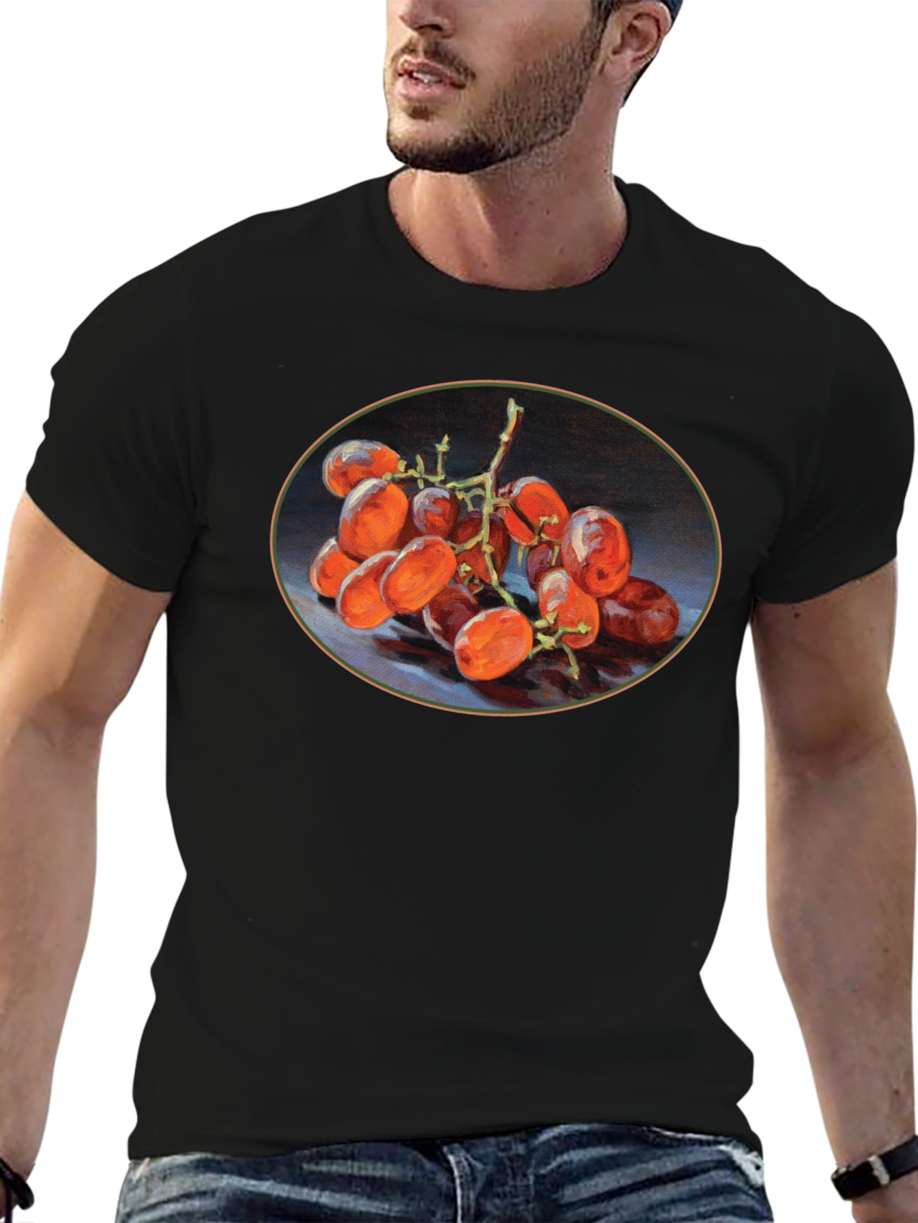 Grapes Graphic Tee - Artistic Fruit T-Shirt