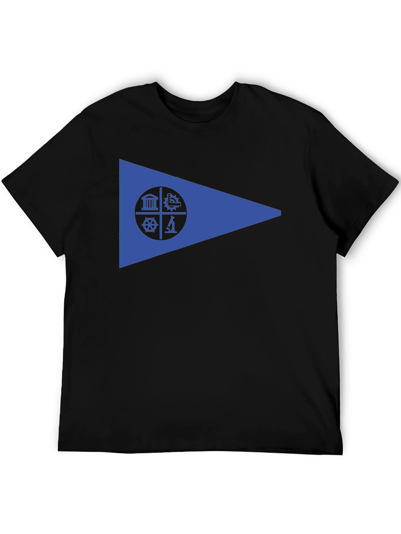 Geometric Emblem Black T-Shirt