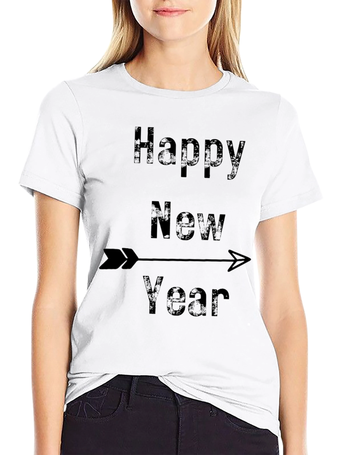 Happy New Year Arrow Graphic T-Shirt