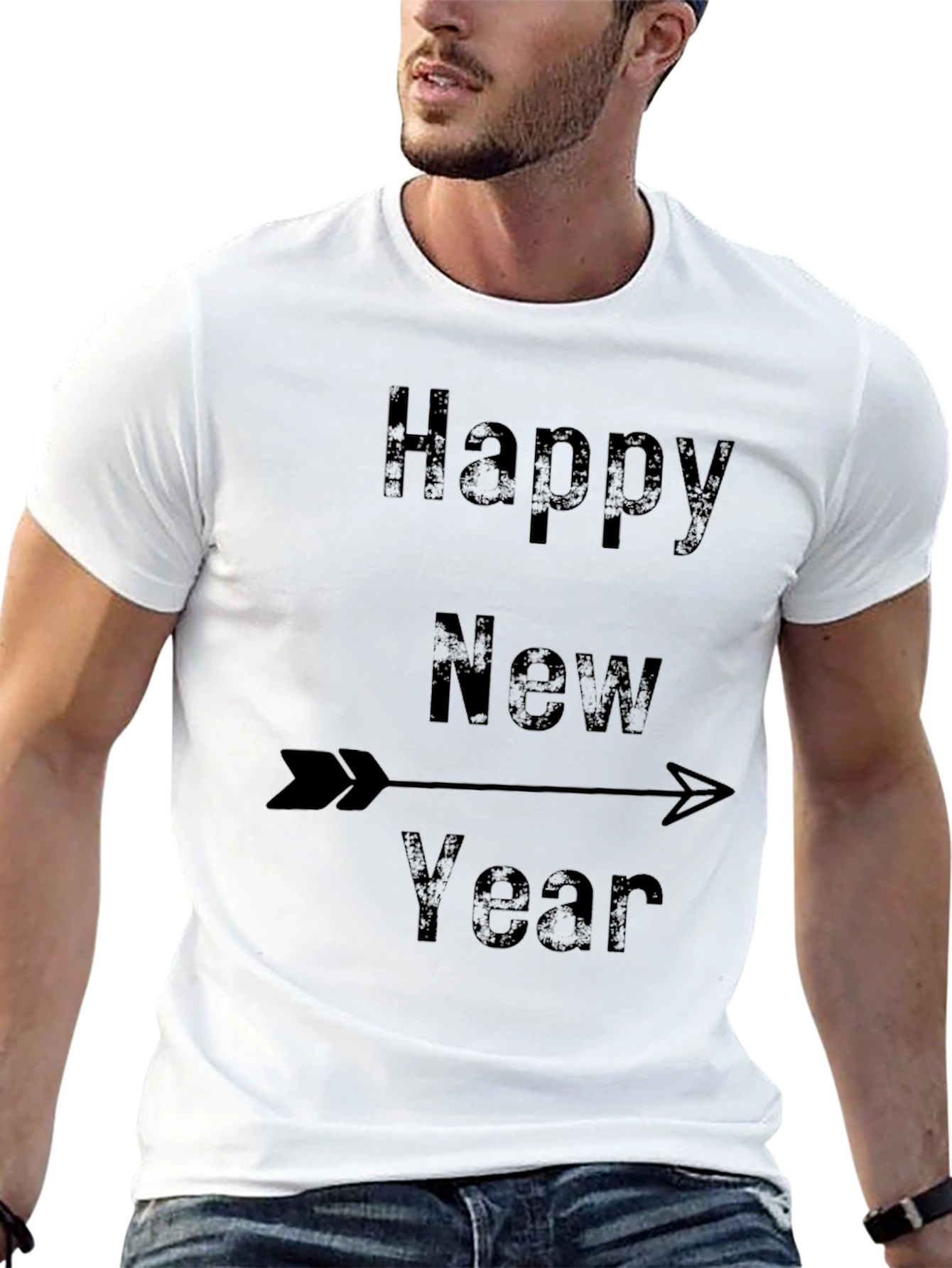 Happy New Year Arrow Graphic T-Shirt