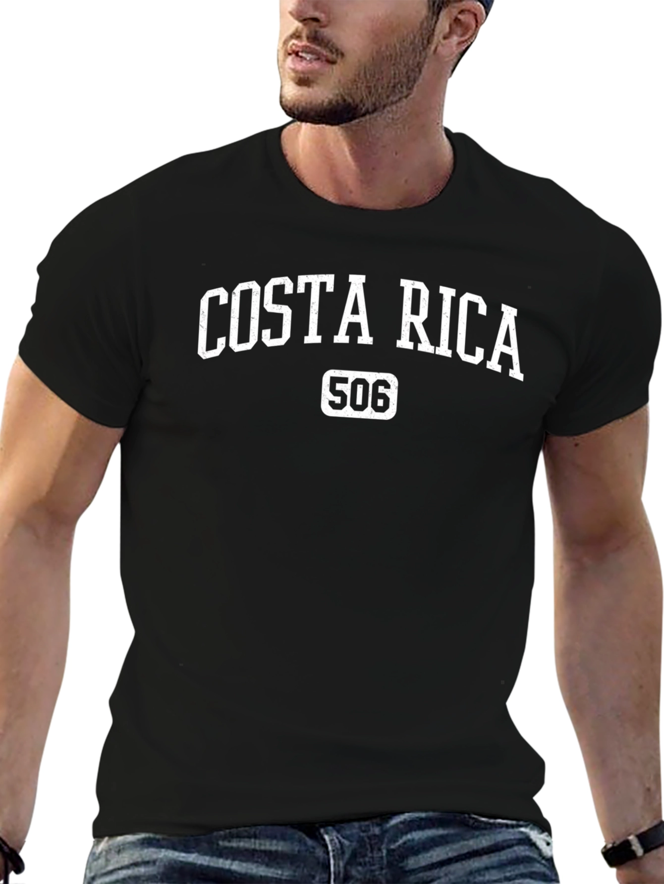 Costa Rica 506 Black Graphic Tee
