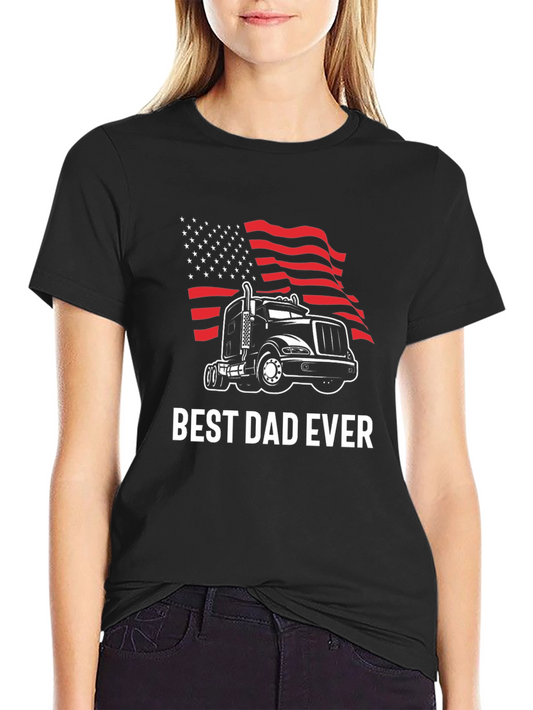 Best Dad Ever Trucker Graphic Tee