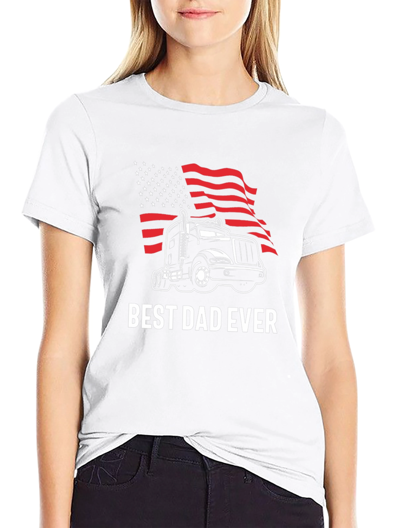Best Dad Ever Trucker Graphic Tee