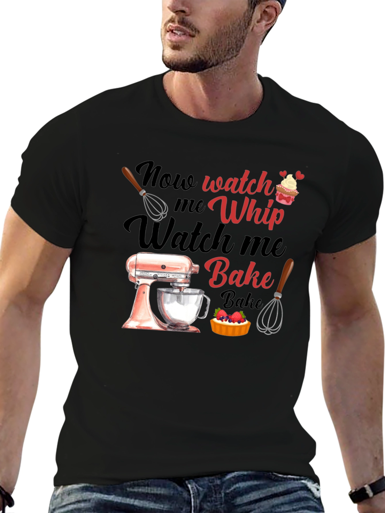 Watch Me Whip Bake T-Shirt - Funny Baking Tee