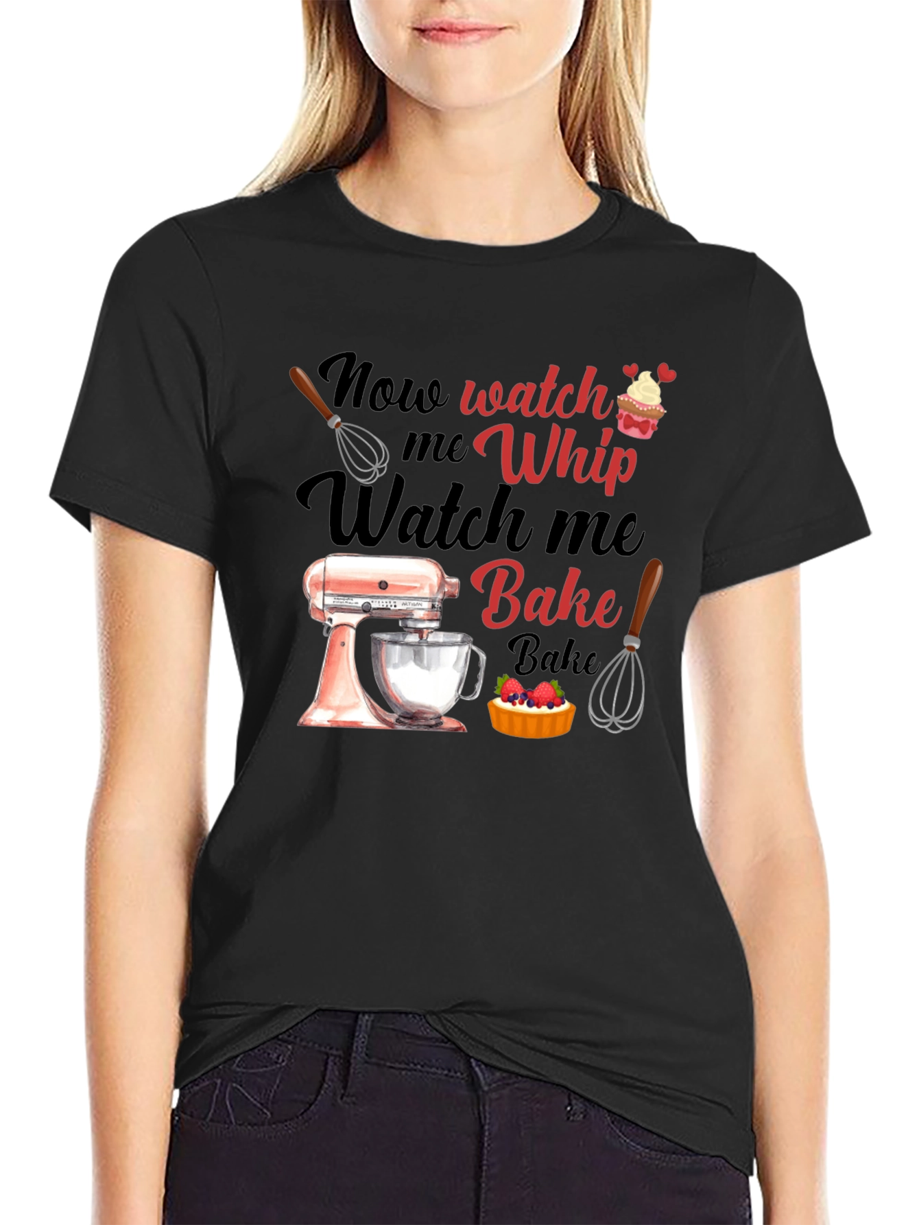 Watch Me Whip Bake T-Shirt - Funny Baking Tee