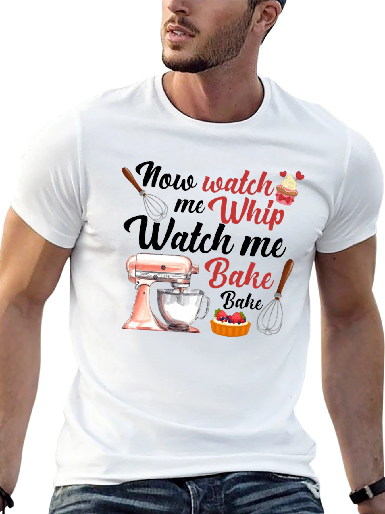 Watch Me Whip Bake T-Shirt - Funny Baking Tee