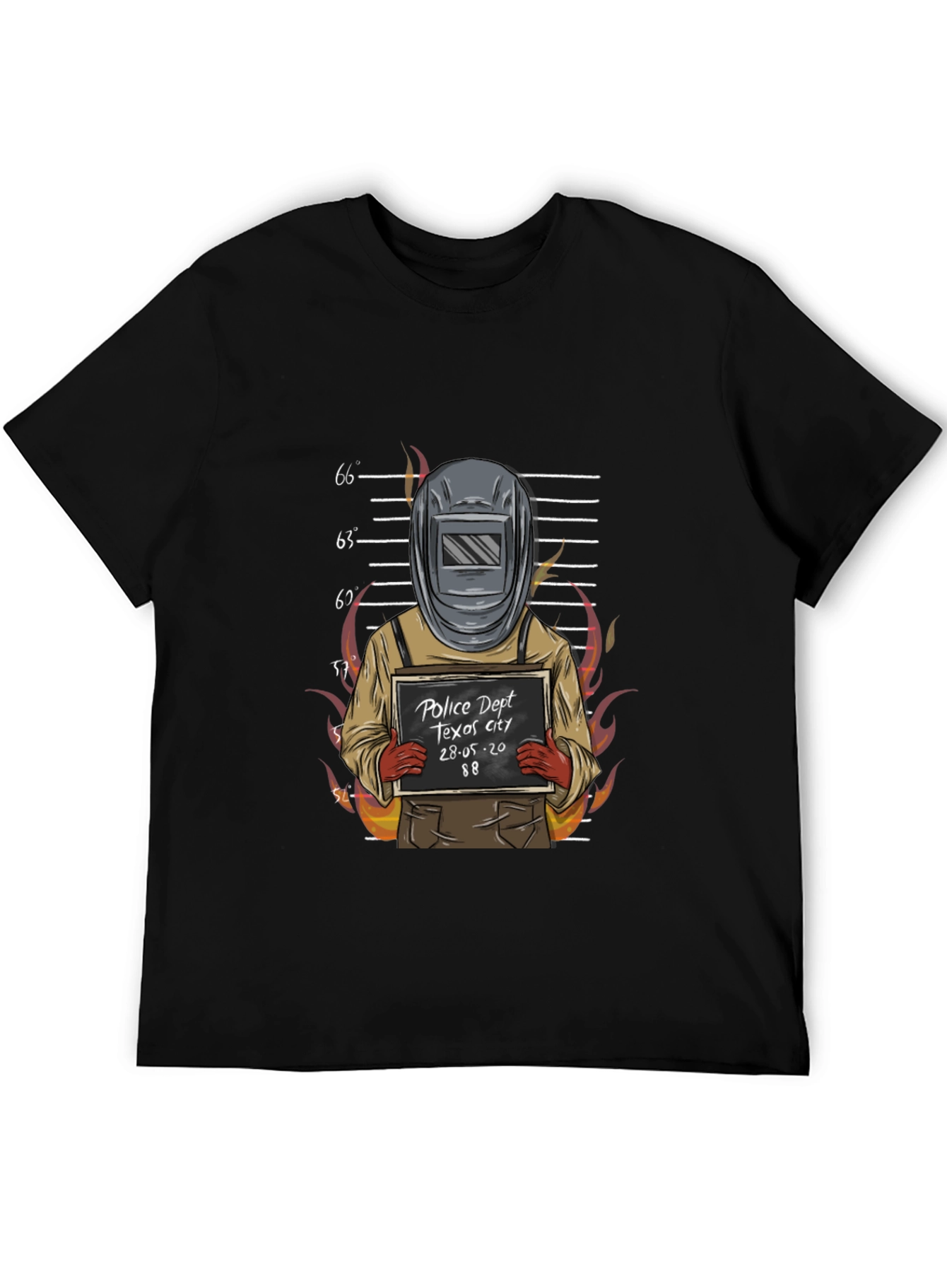 Welder Mugshot Graphic Tee - Texas City Police