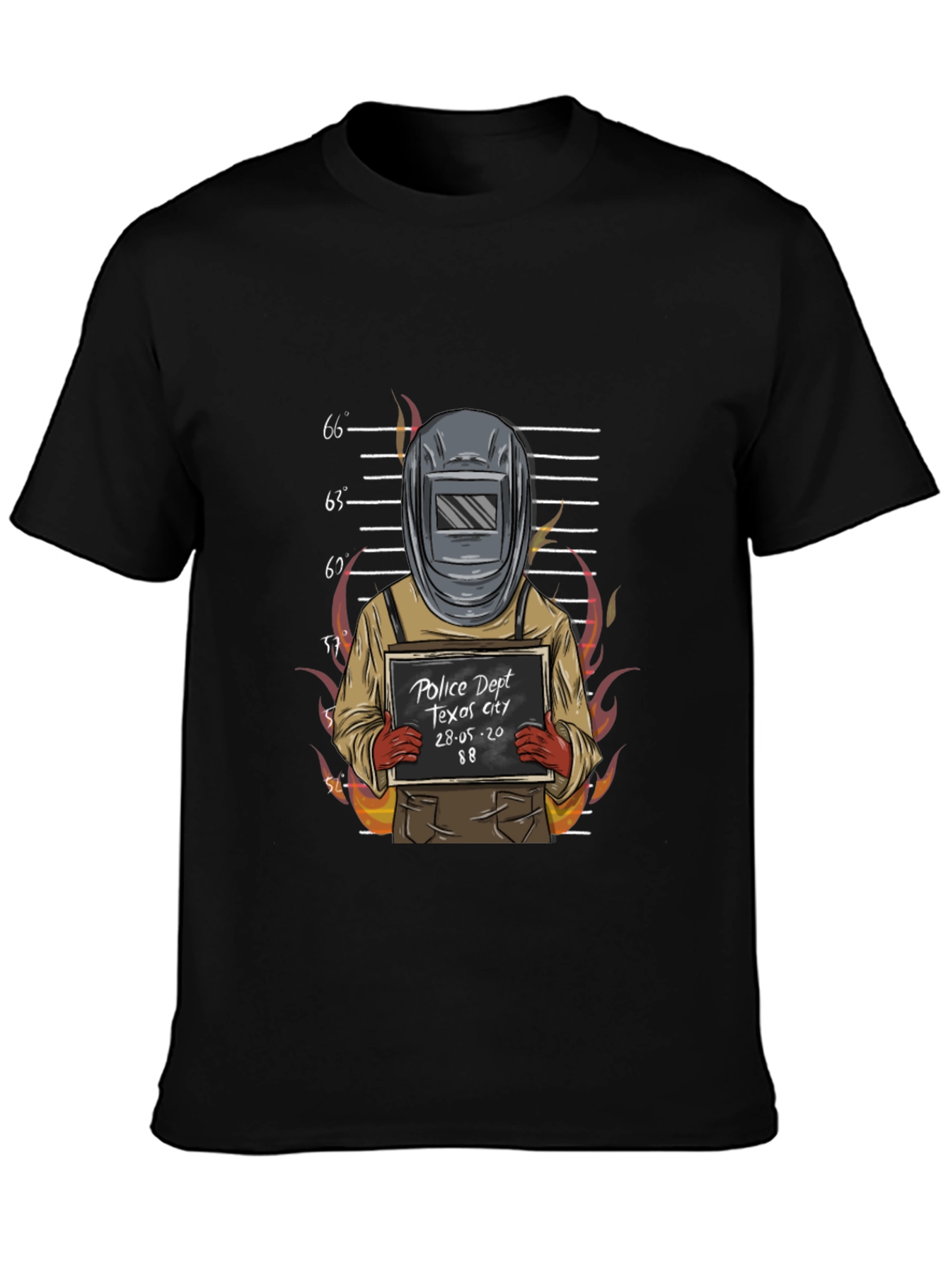 Welder Mugshot Graphic Tee - Texas City Police