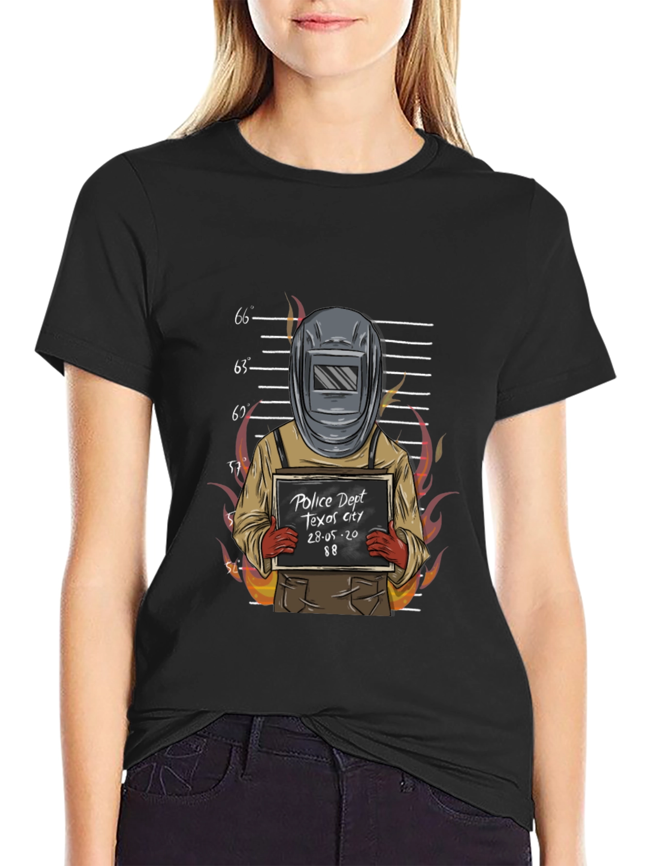 Welder Mugshot Graphic Tee - Texas City Police