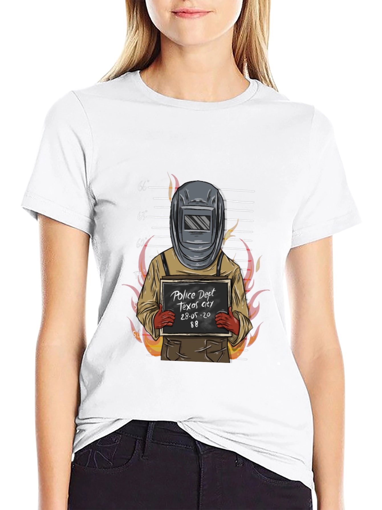 Welder Mugshot Graphic Tee - Texas City Police