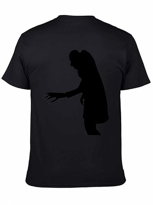 Witch Silhouette Graphic Tee - Black Cotton T-Shirt