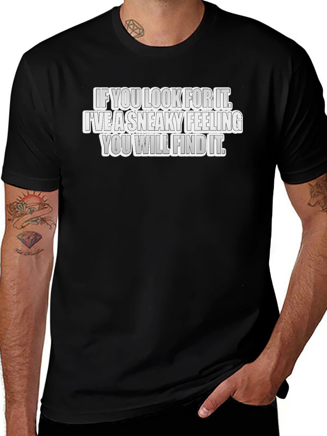 Sneaky Feeling Graphic Tee - Find It T-Shirt