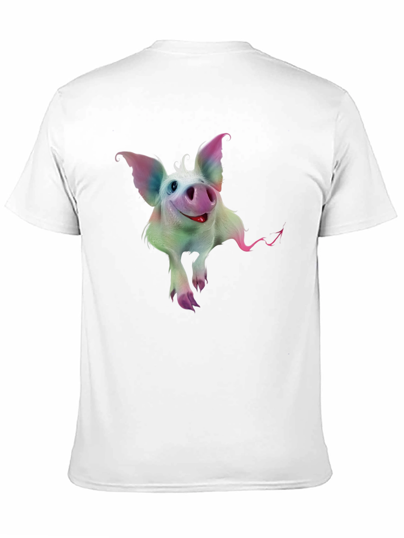 Whimsical Pig Graphic Tee - Quirky Black T-Shirt