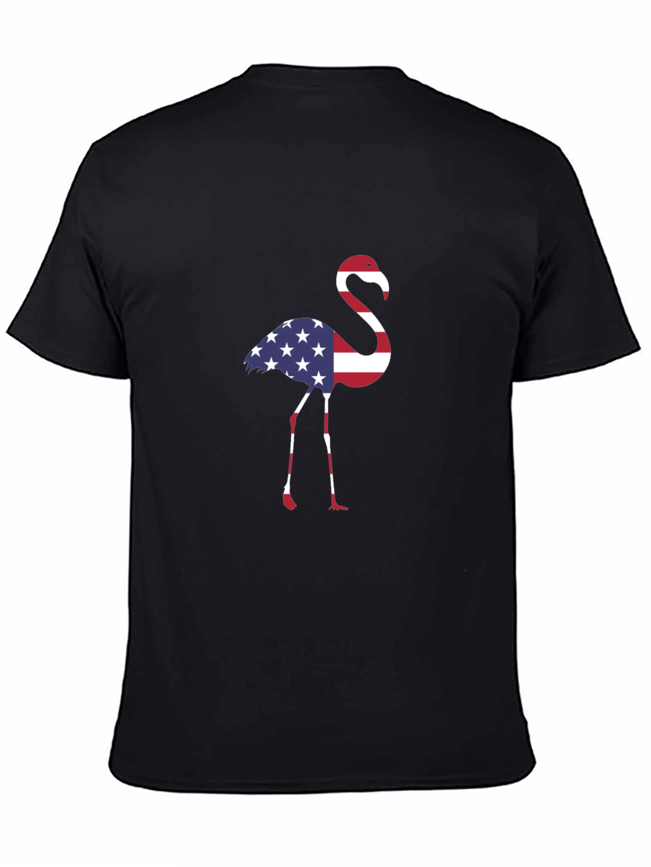 American Flag Flamingo Graphic T-Shirt