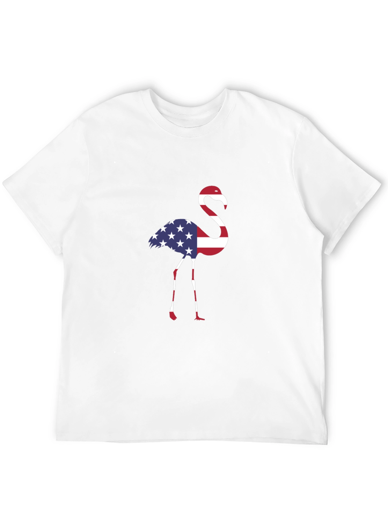 American Flag Flamingo Graphic T-Shirt