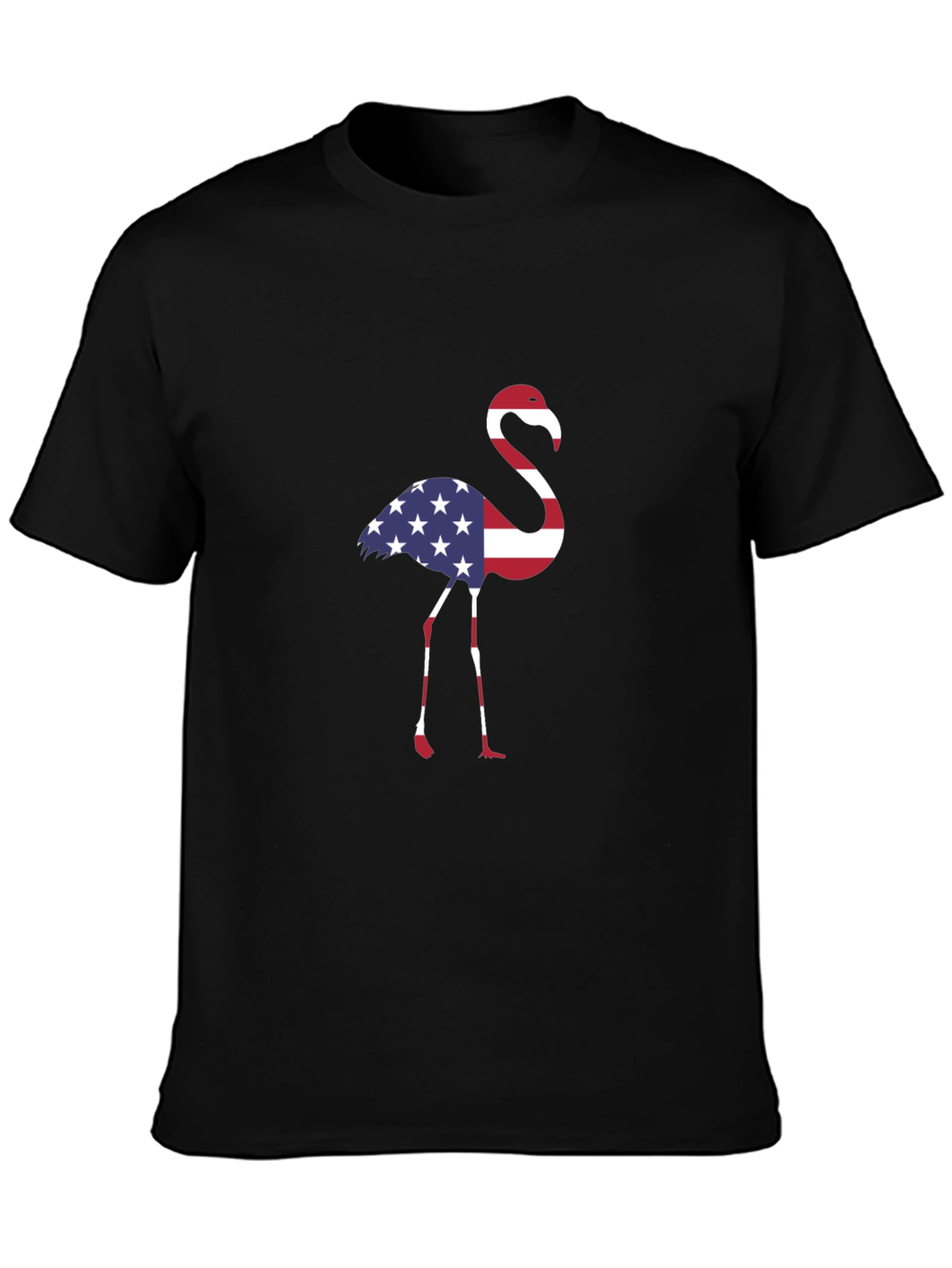American Flag Flamingo Graphic T-Shirt