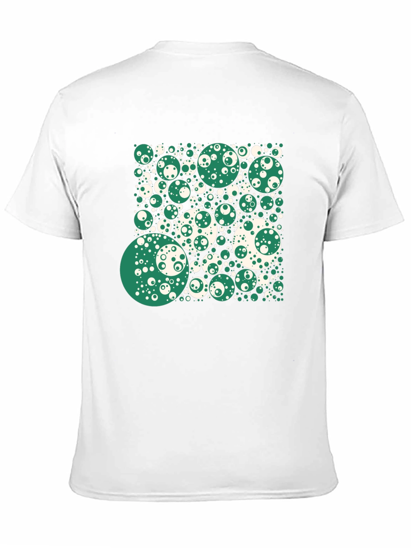 Abstract Circle Pattern Black T-Shirt