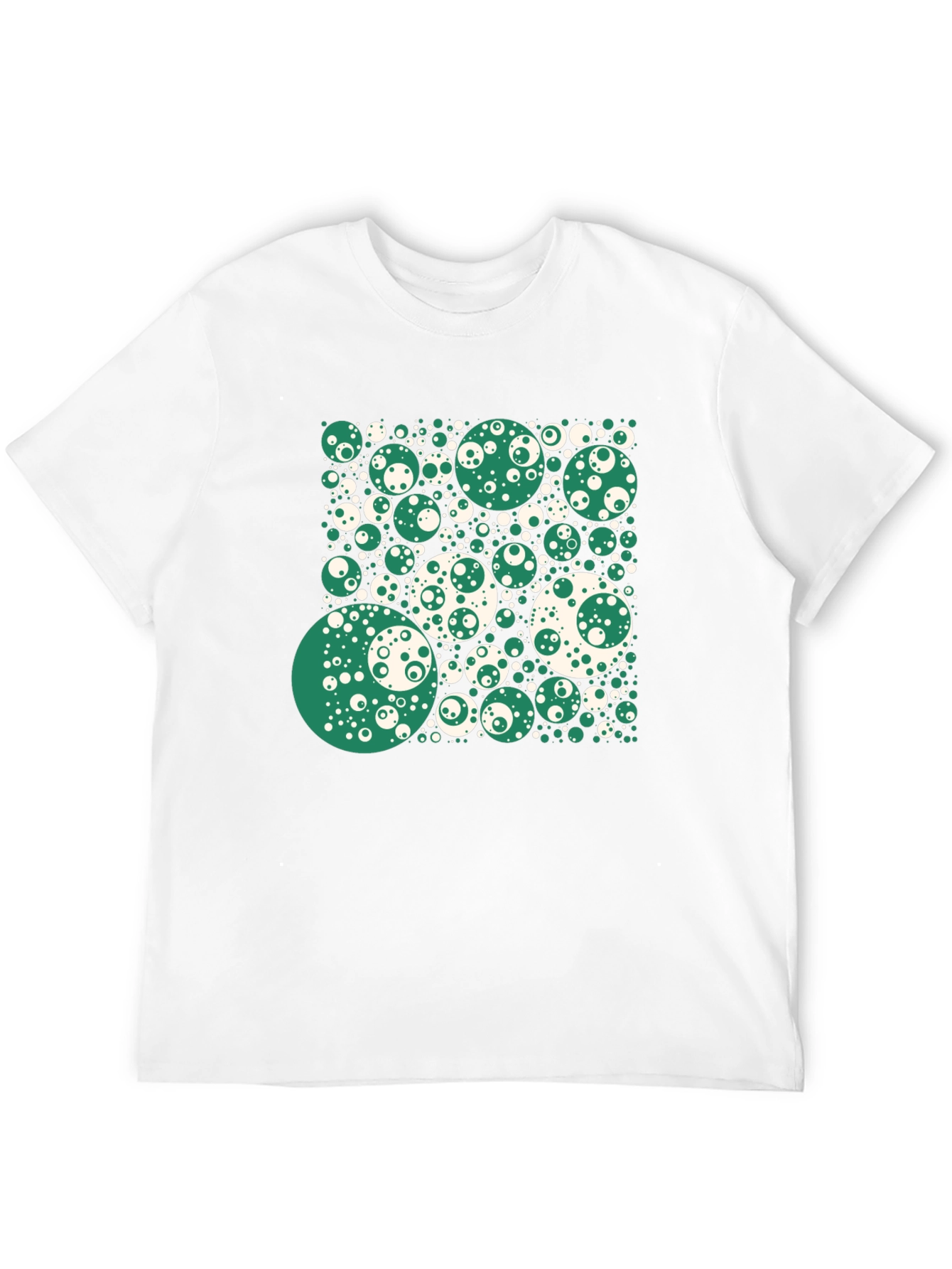 Abstract Circle Pattern Black T-Shirt