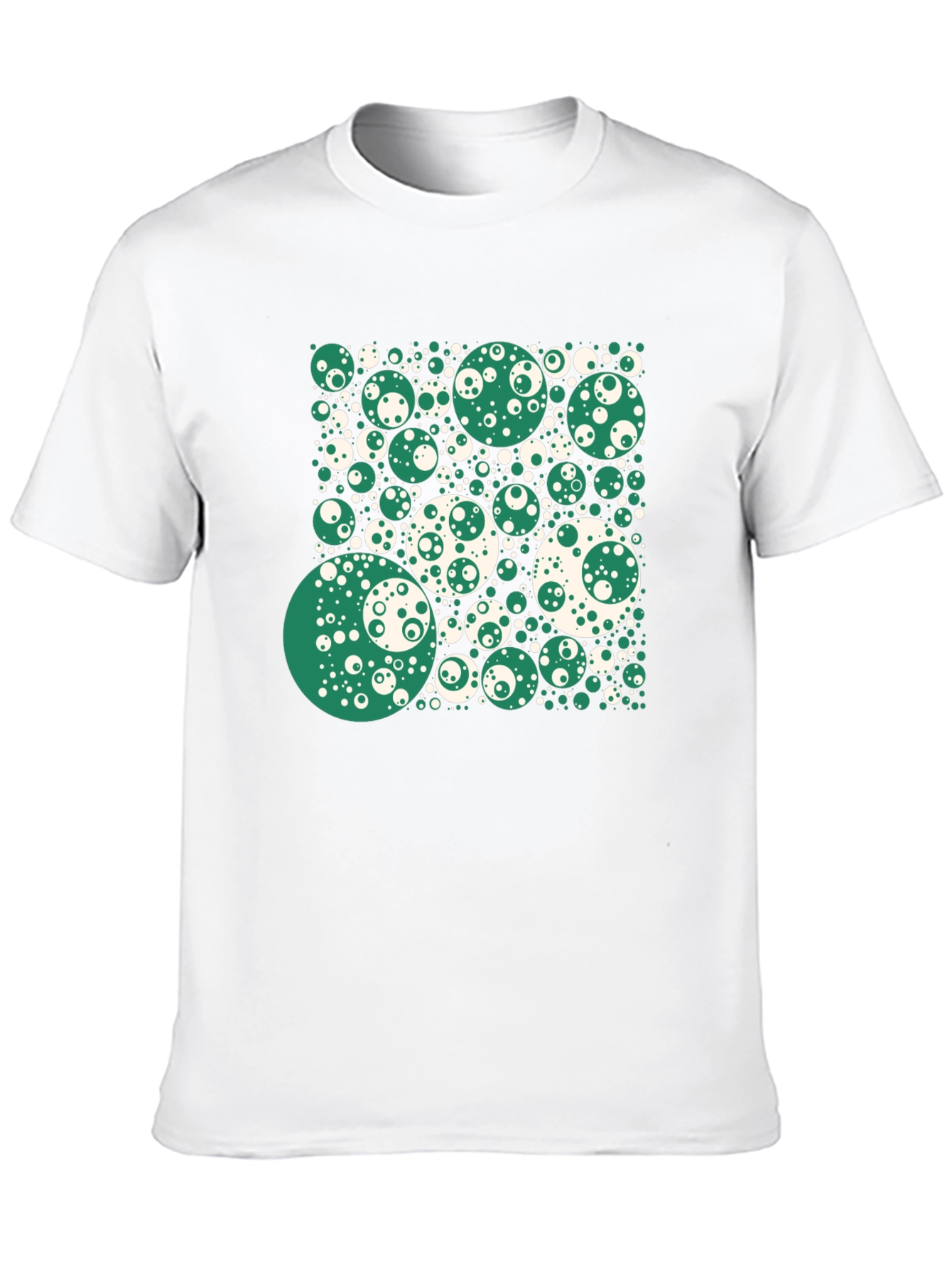 Abstract Circle Pattern Black T-Shirt