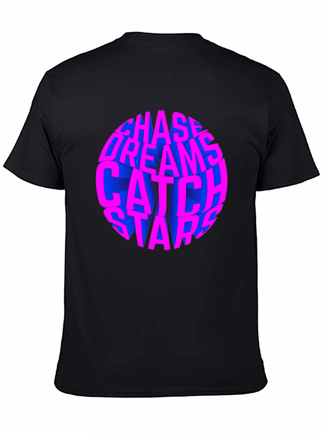 Chase Dreams Catch Stars Black T-Shirt