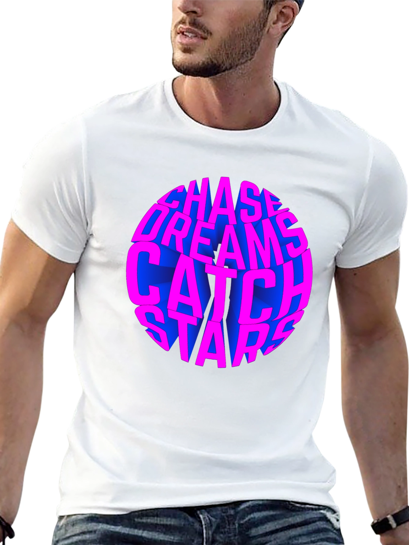 Chase Dreams Catch Stars Black T-Shirt