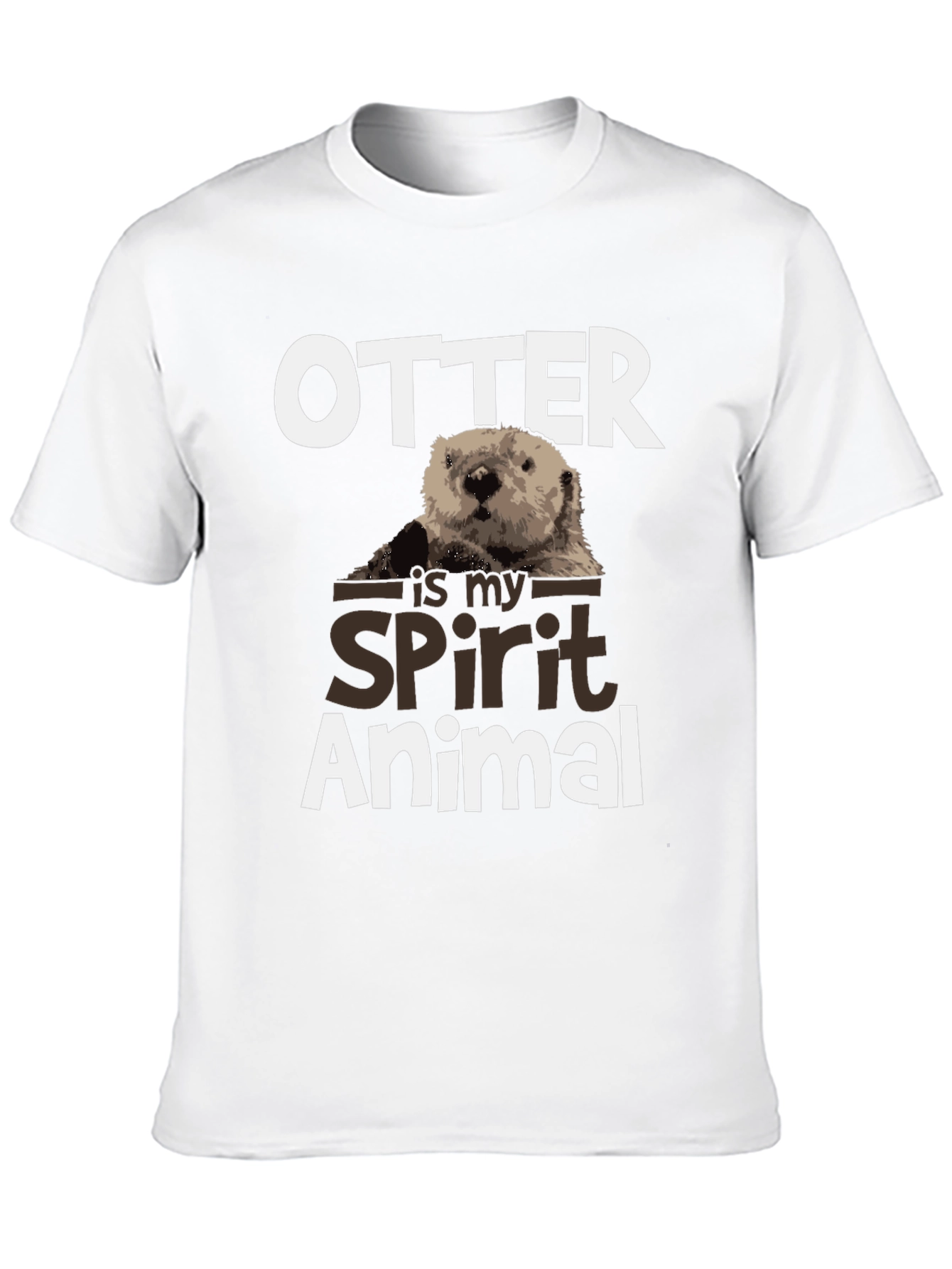 Otter Spirit Animal Graphic Tee - Black