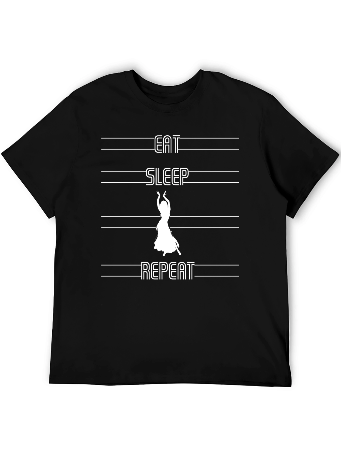 Eat Sleep Belly Dance Repeat Black T-Shirt