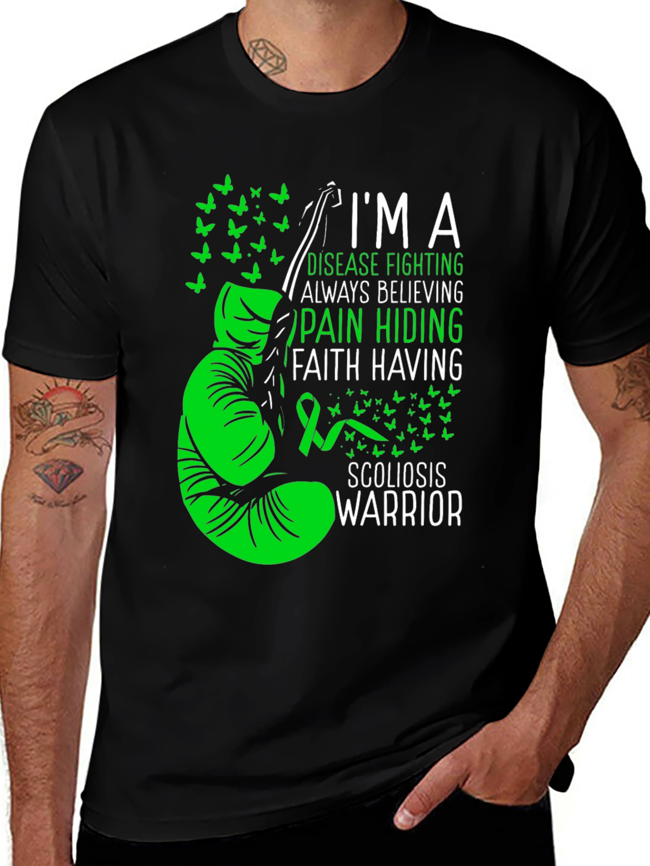 Scoliosis Warrior T-Shirt: Disease Fighting Awareness