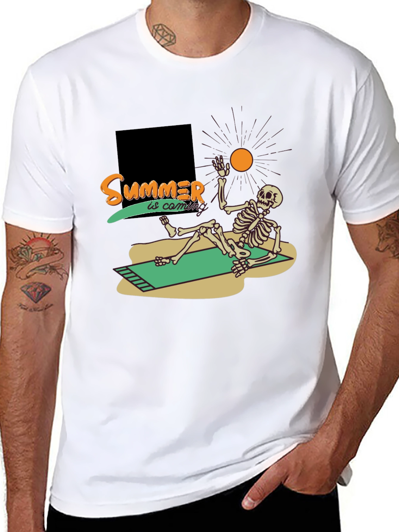 Summer Skeleton T-Shirt - Beach Vibes
