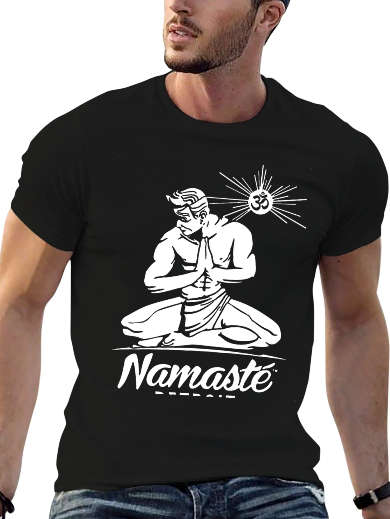 Namaste Detroit Graphic T-Shirt - Spiritual Design