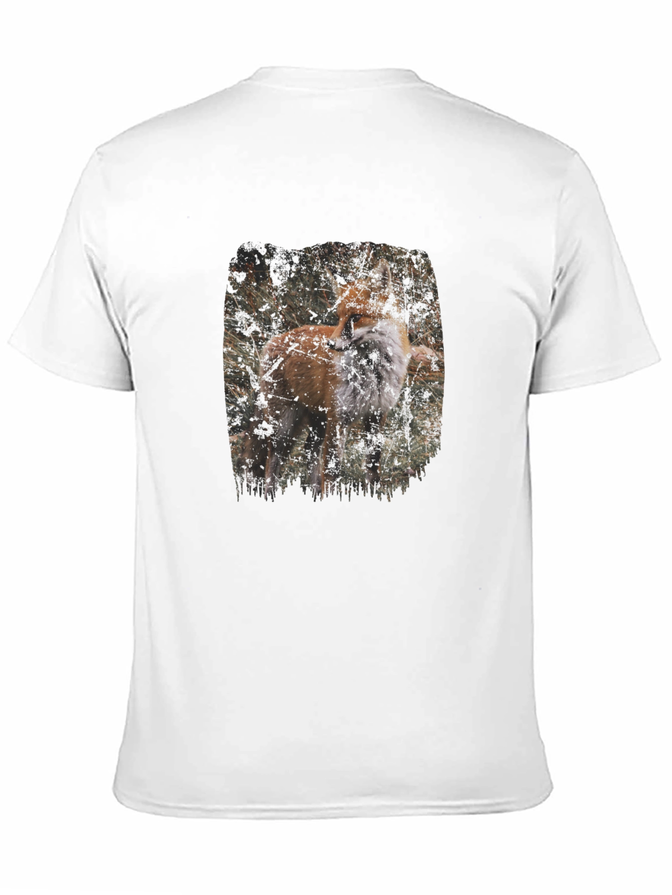 Fox Graphic Print Black T-Shirt